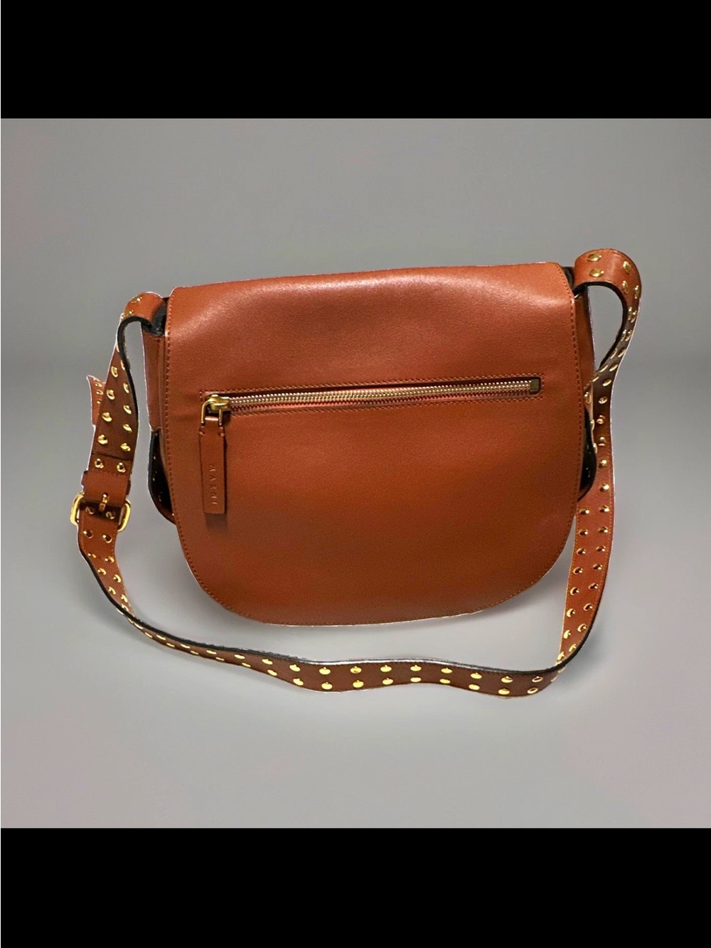 Marni Resort 2013 Tan Leather Studded Messenger Crossbody Bag Made in Italy